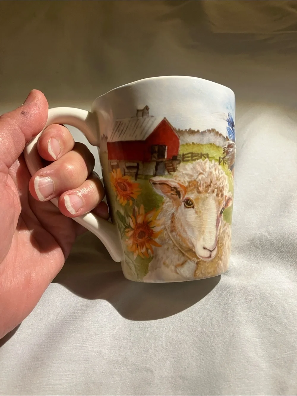 Pier one 16 ounce farm animal mug